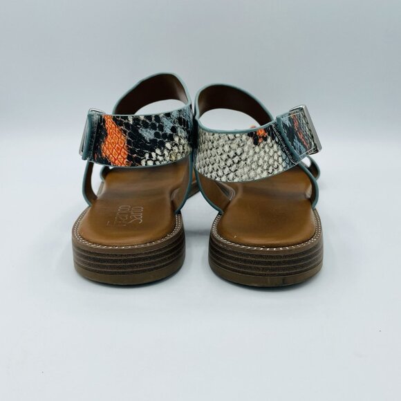 Franco Sarto Shoes Womens Size 9.5 M Snake Print Glenni Comfort Sandals T-Strap - Picture 7 of 11